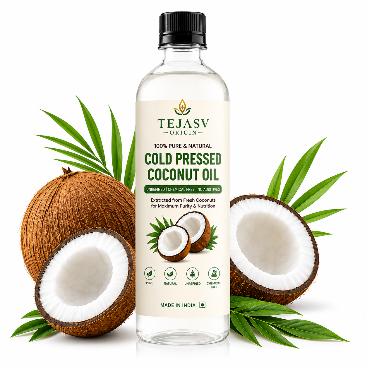 Cold Pressed Coconut Oil – Wood-Churned & Nutrient-Rich