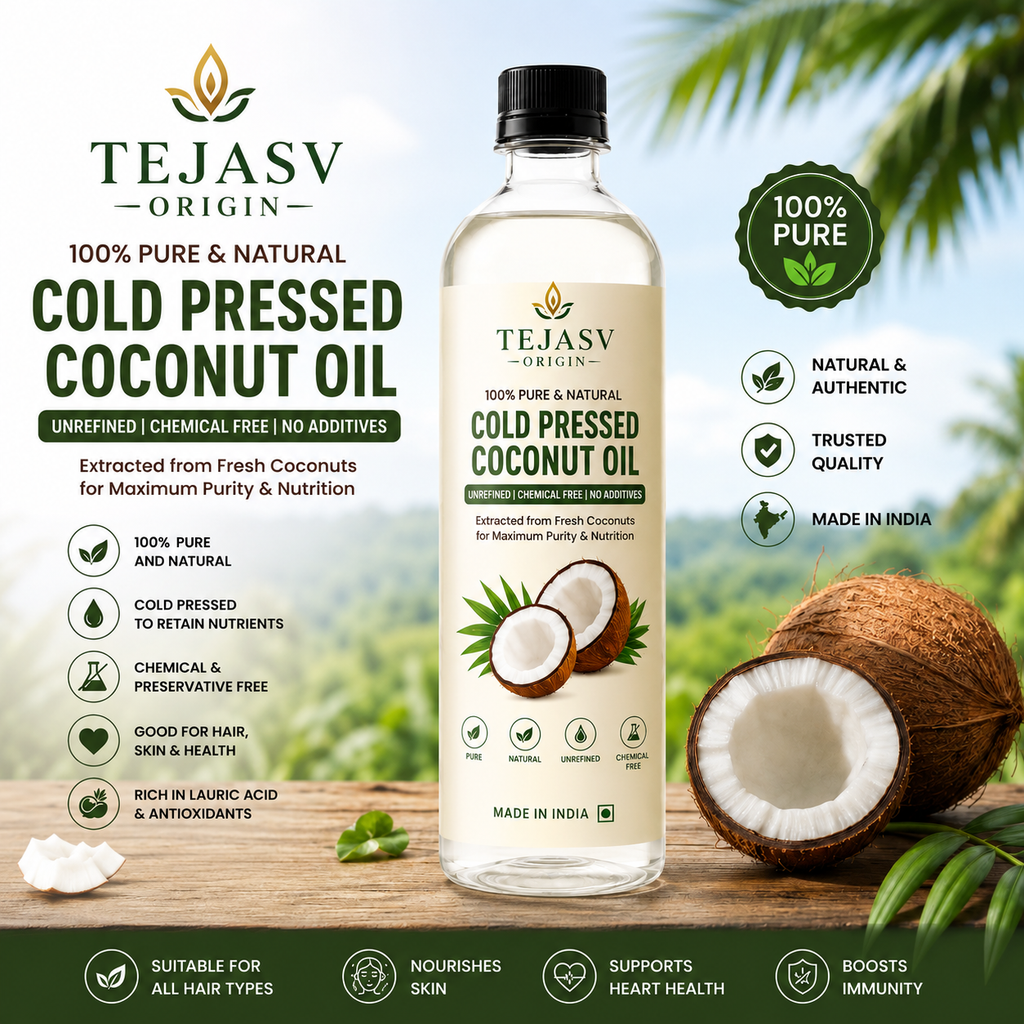 Cold Pressed Coconut Oil – Wood-Churned & Nutrient-Rich