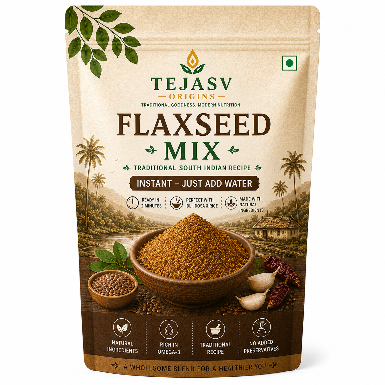 Flaxseed Podi - Healthy South Indian Superfood Spice Blend