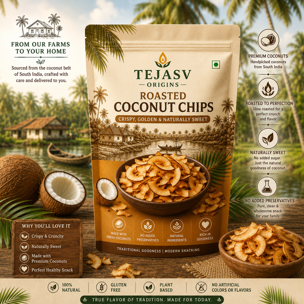 Roasted Coconut Chips – Crispy, Golden & Naturally Sweet