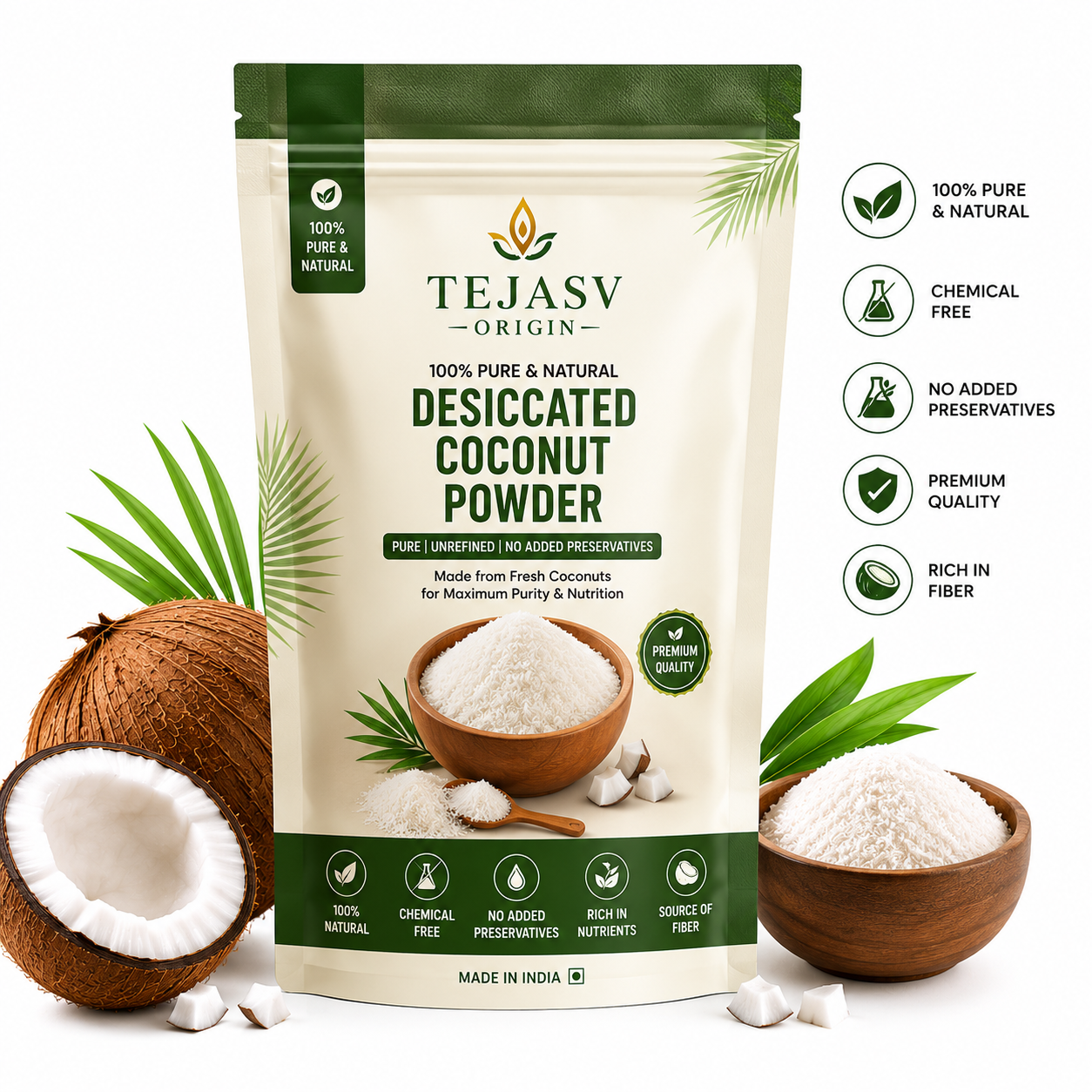 Desiccated Coconut Powder – Fine, Dry & Naturally Sweet