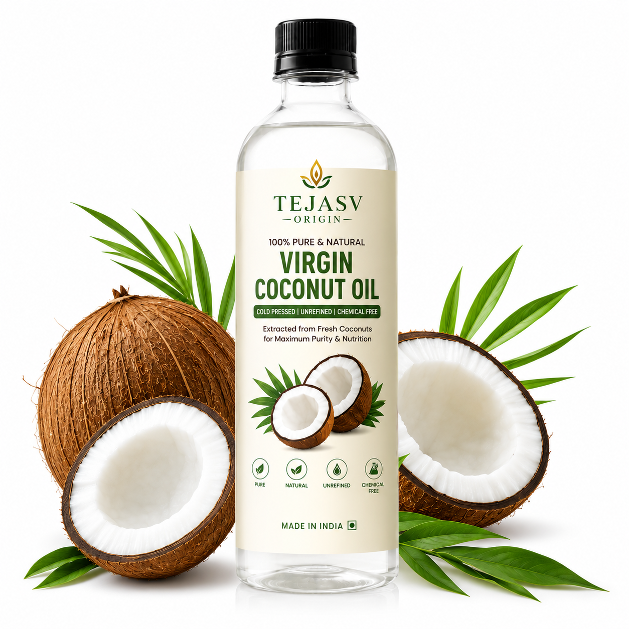 Virgin Coconut Oil – 100% Pure & Cold-Extracted