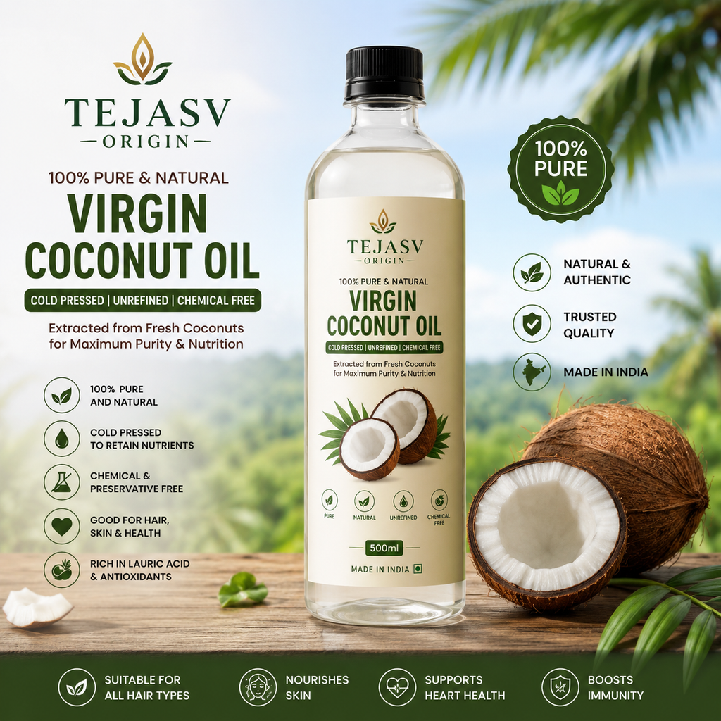 Virgin Coconut Oil – 100% Pure & Cold-Extracted