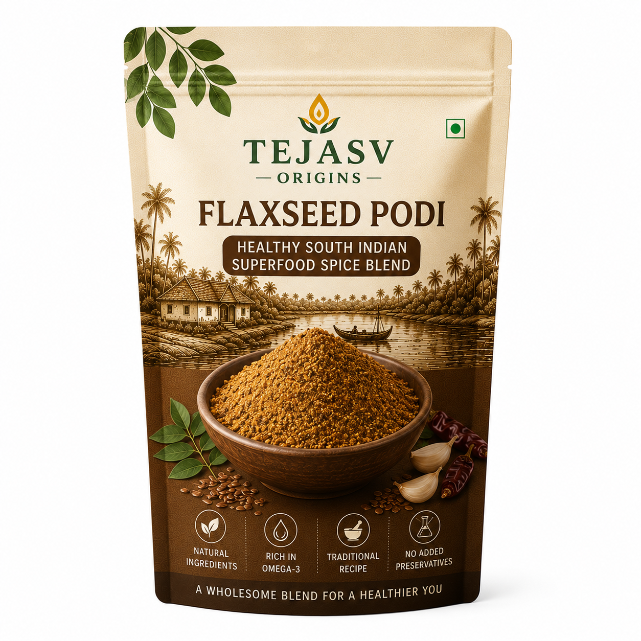 Flaxseed Podi - Healthy South Indian Superfood Spice Blend
