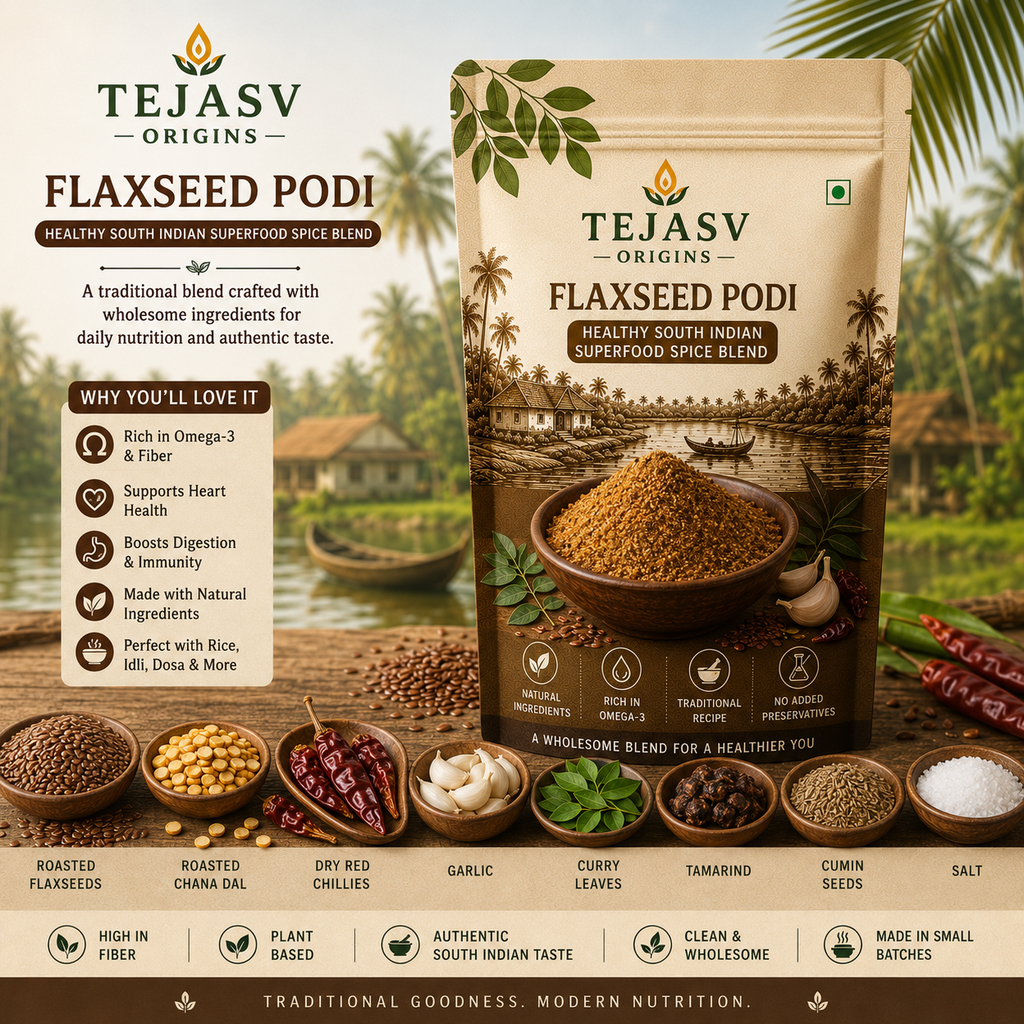 Flaxseed Podi - Healthy South Indian Superfood Spice Blend