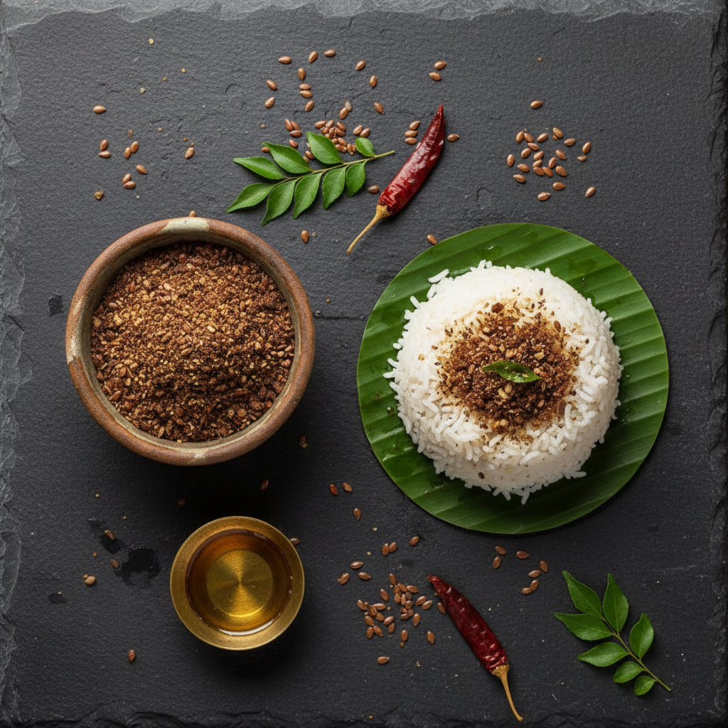 Flaxseed Podi – Before & After