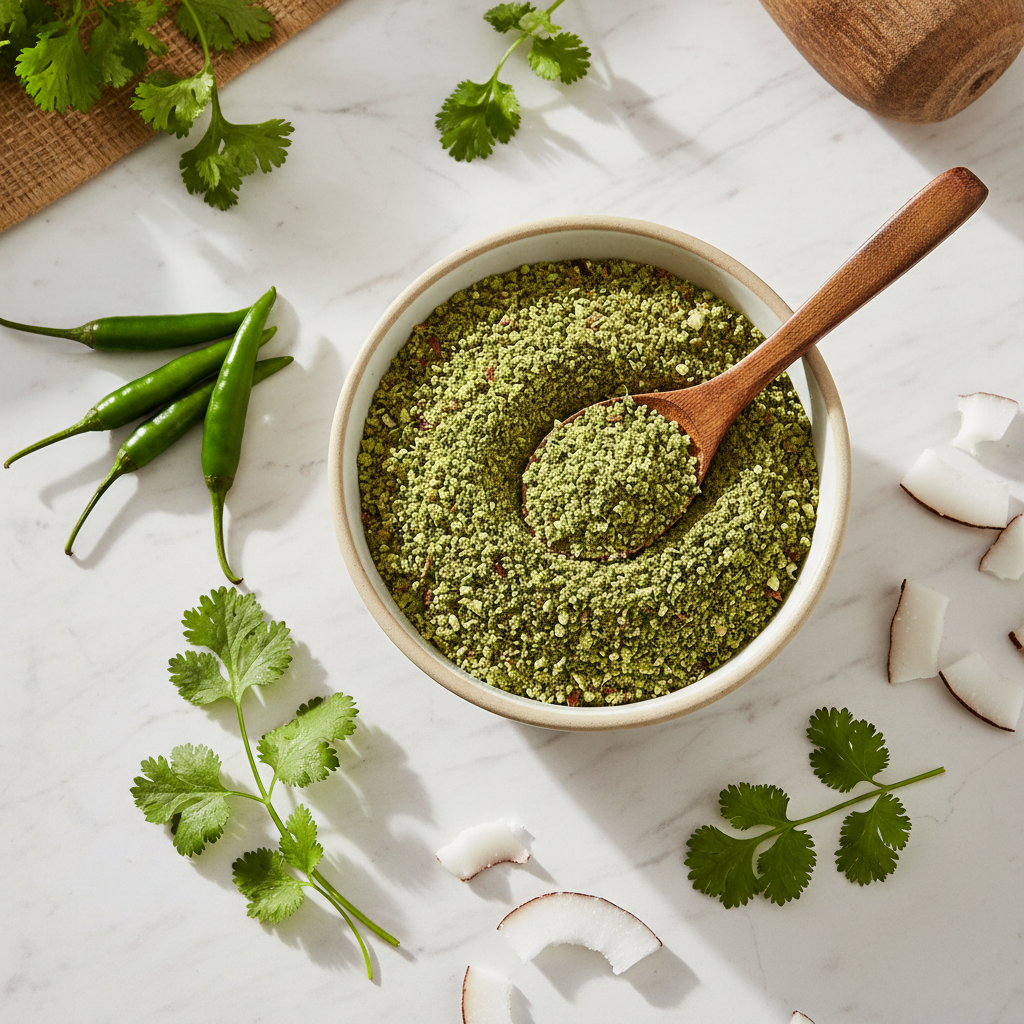 Green Chilli Coriander Chutney Powder Lifestyle