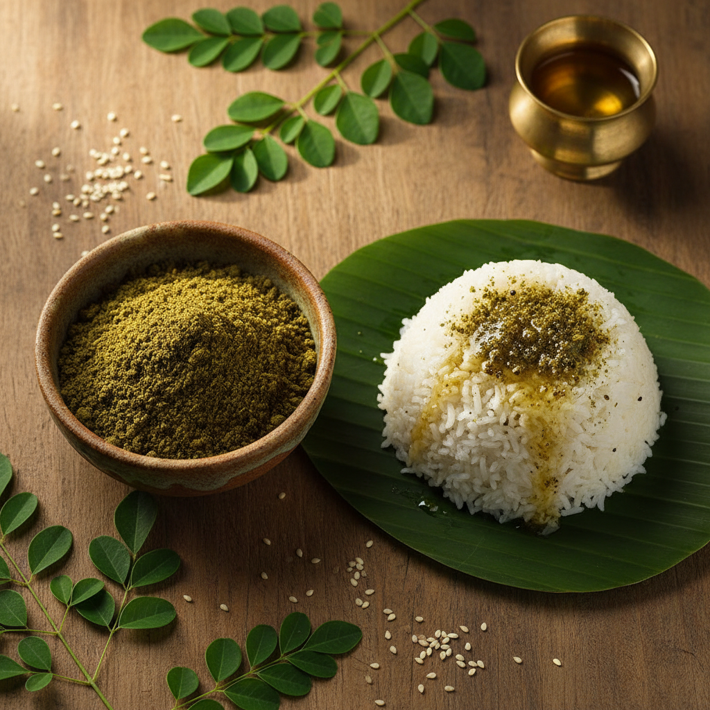 Moringa Sesame Podi – Before & After