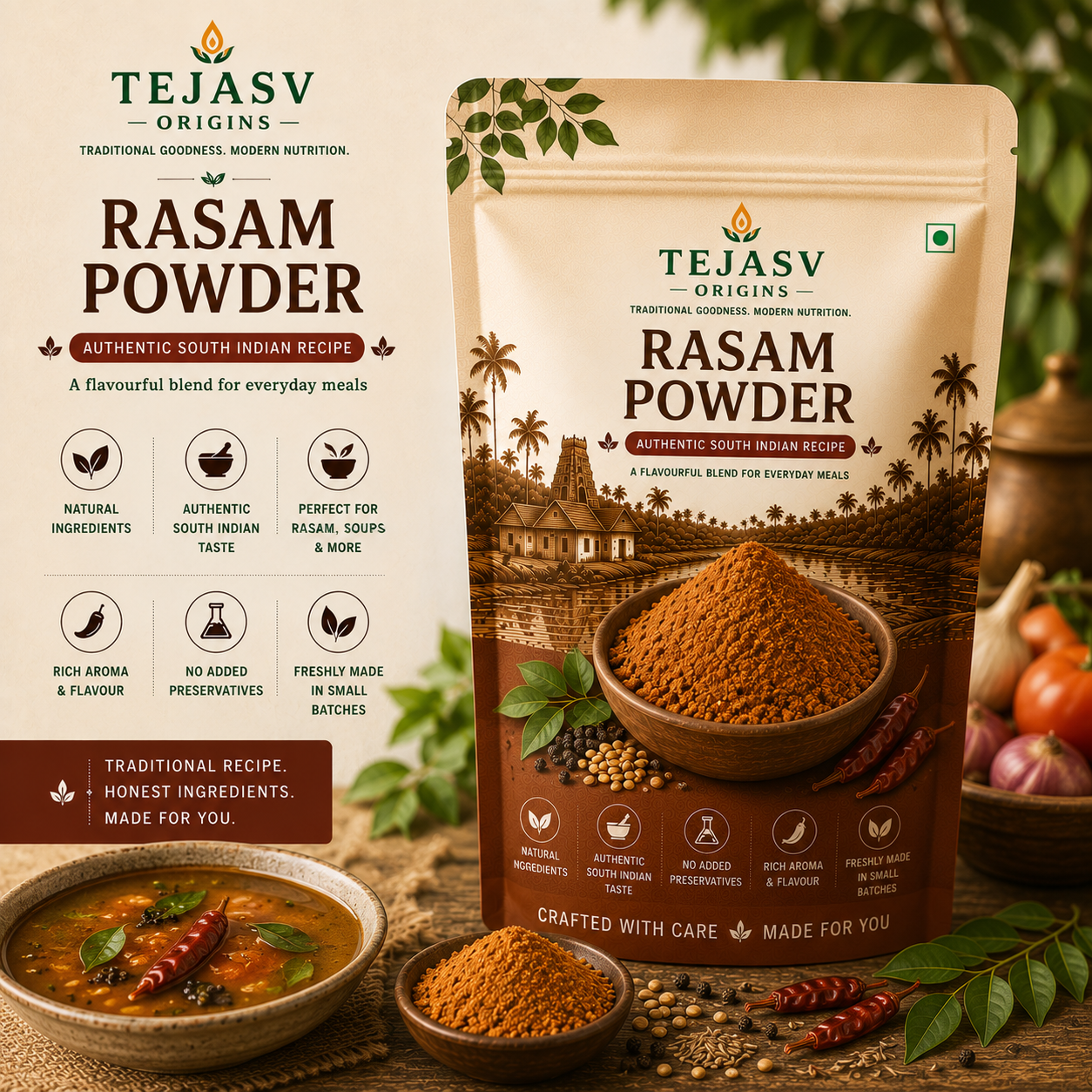 Rasam Powder - Authentic South Indian Recipe