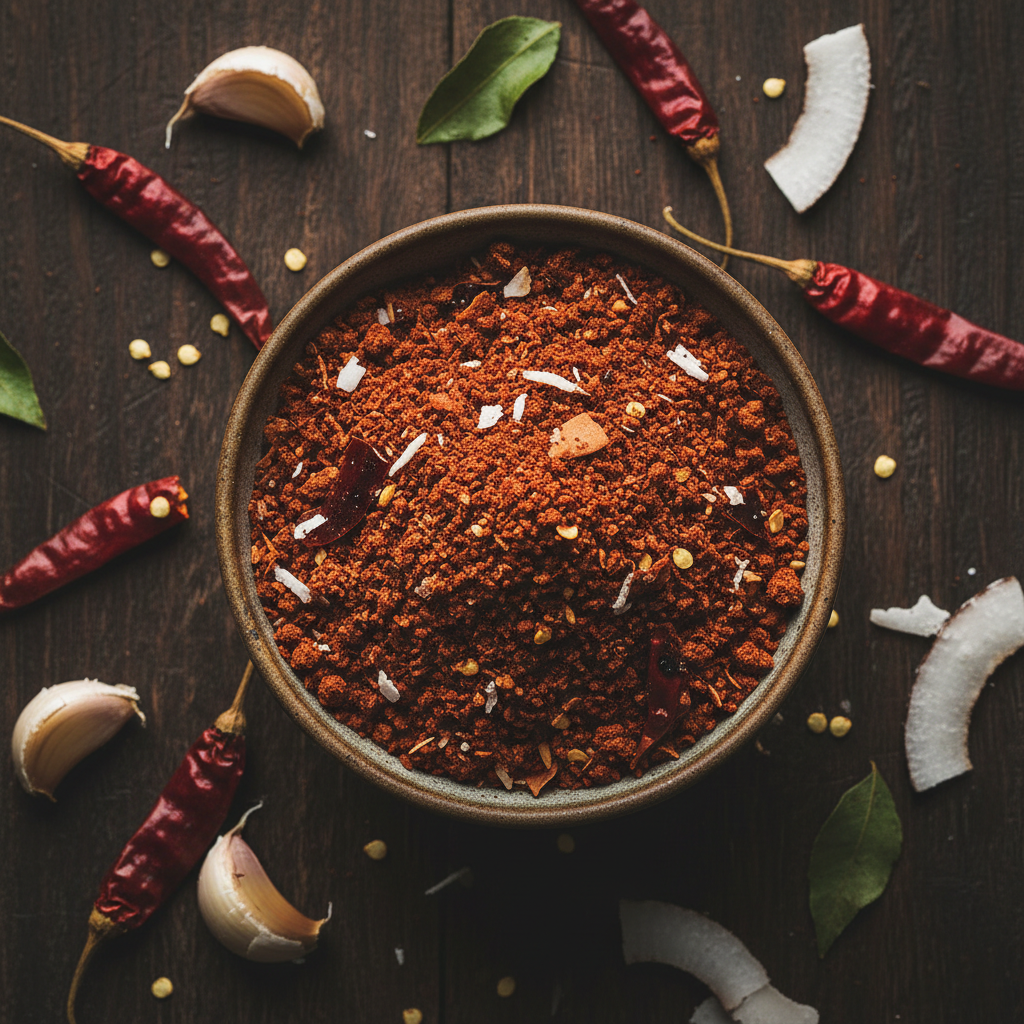 Red Chilli Garlic Chutney Powder Lifestyle
