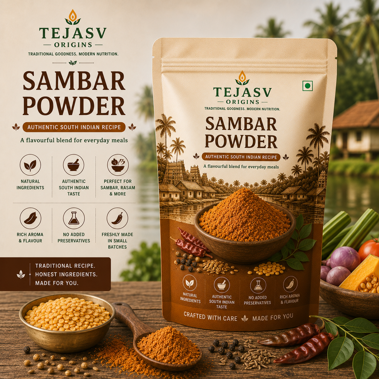 Sambar Powder - Authentic South Indian Recipe
